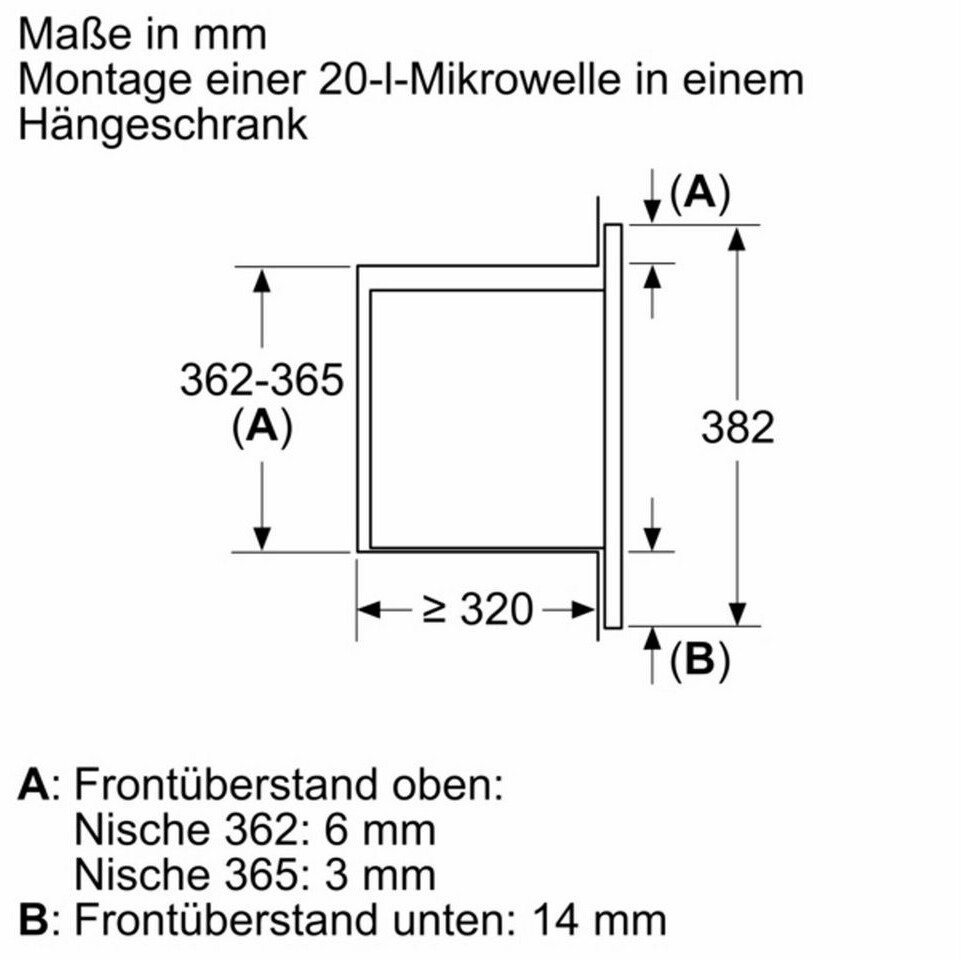 Bosch Serie 2 BFL623MB4, Einbau-Mikrowelle, Schwarz