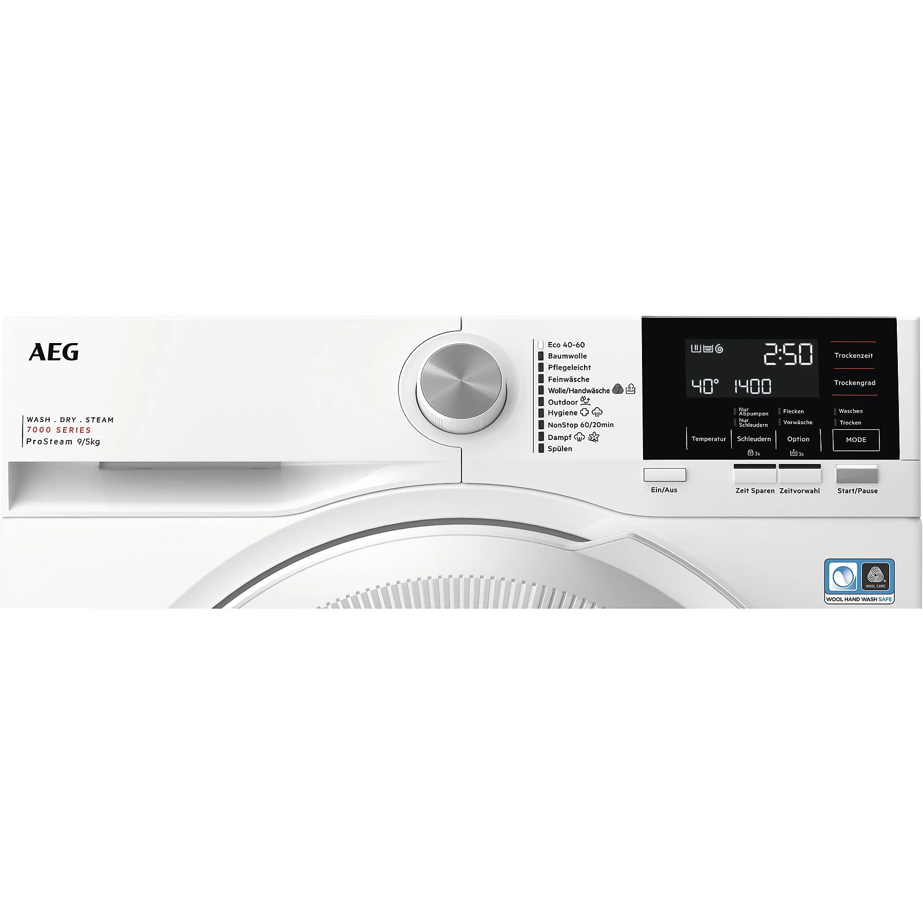 AEG LWR7G60690 Serie 7000 ProSteam® mit Dampfprogramm Waschtrockner (9 kg / 5 kg, 1600 U/Min.)