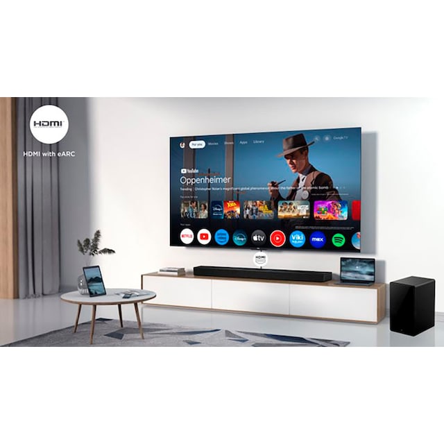 TCL Soundbar »Q85HE 7.1.4 Dolby Atmos und Ray Danz«, AI Sonic, 820 Watt, Airplay, HDMI, Bluetooth, Wandhalterung, Subwoofer