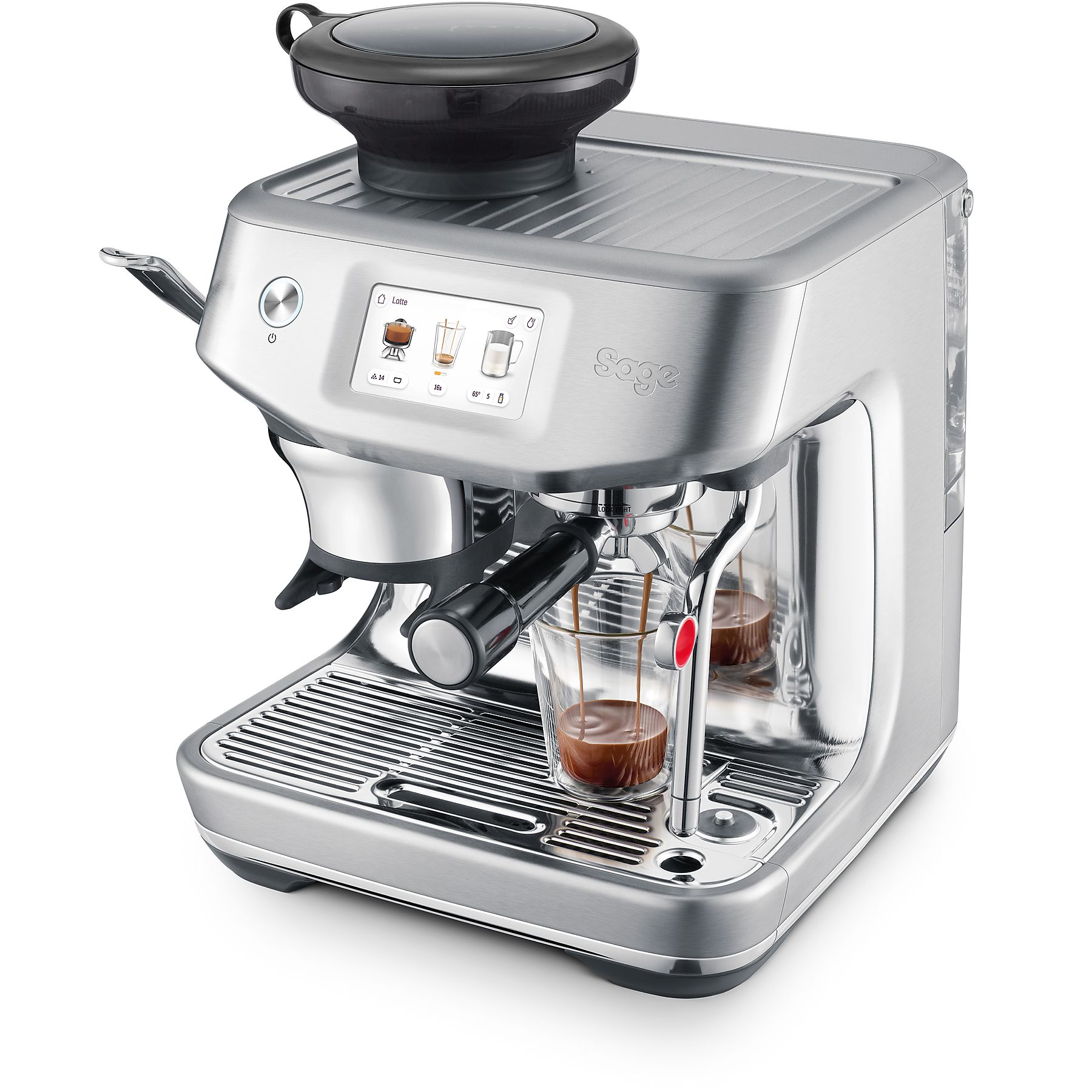 SAGE SES881BSS4FEU1 the Barista Touch™ Impress Espressomaschine Gebürstetes Edelstahlgrau