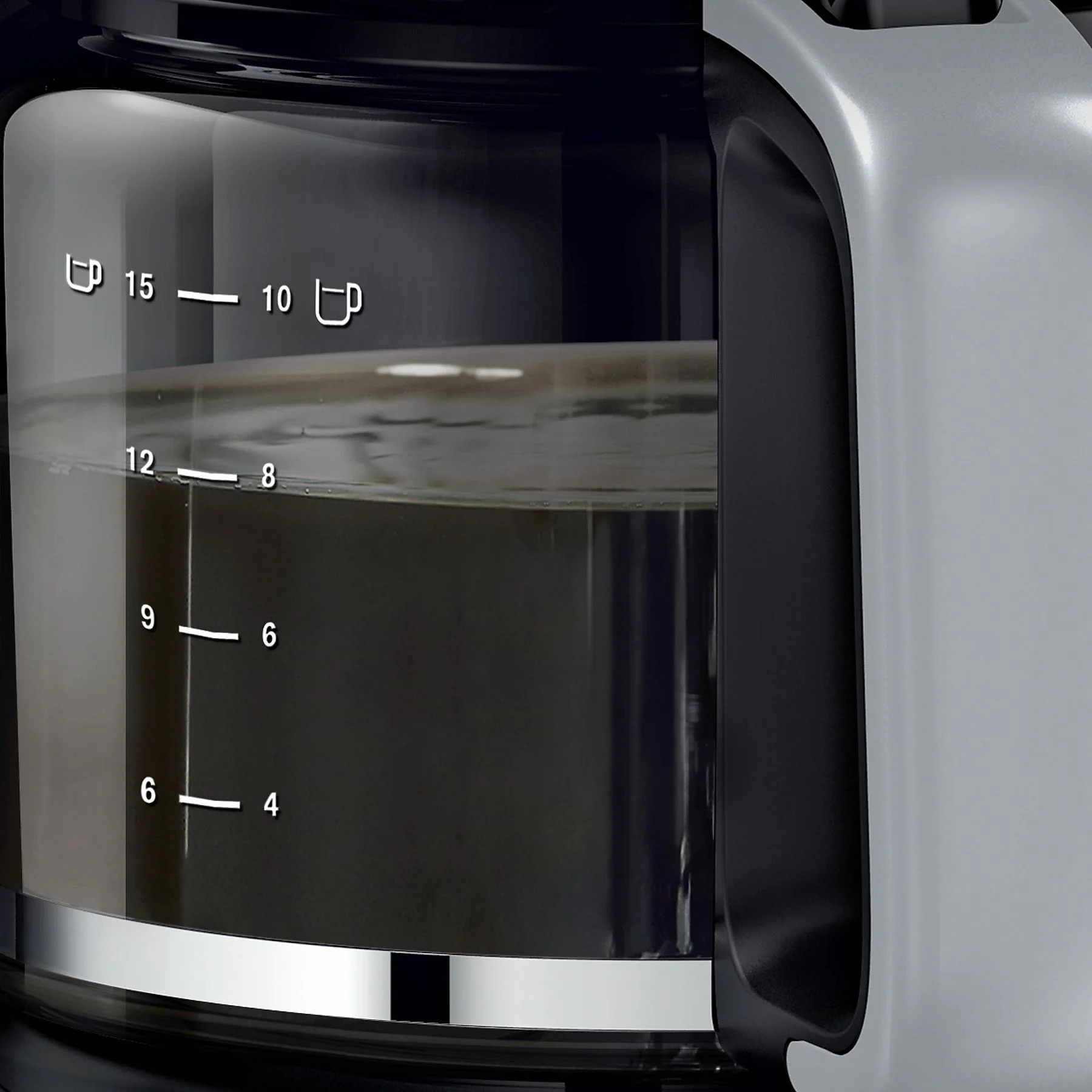 KRUPS KM6008 Smart'n Light Kaffeemaschine Hochglanz-Schwarz