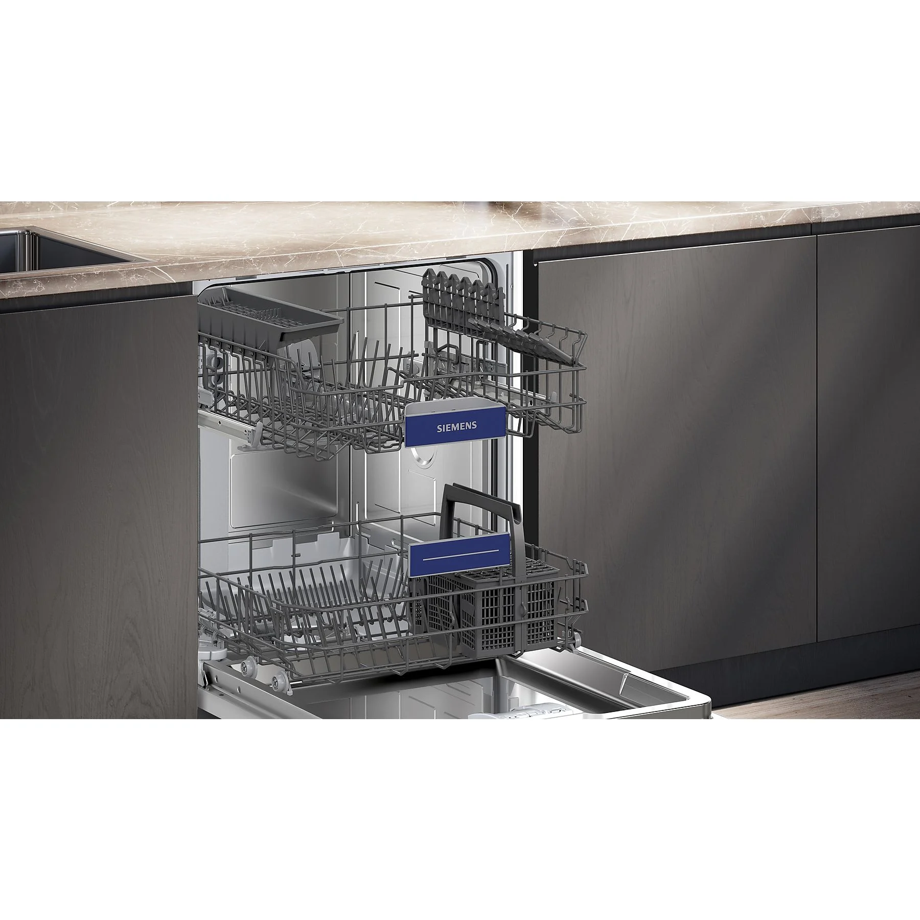 SIEMENS SN53ES04TE iQ300 Geschirrspüler (teilintegrierbar, 598 mm breit, 44 dB (A), B)
