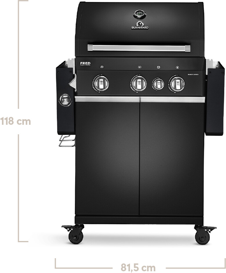 Burnhard Fred 3-Brenner 3-Burner Deluxe Series-3 Black