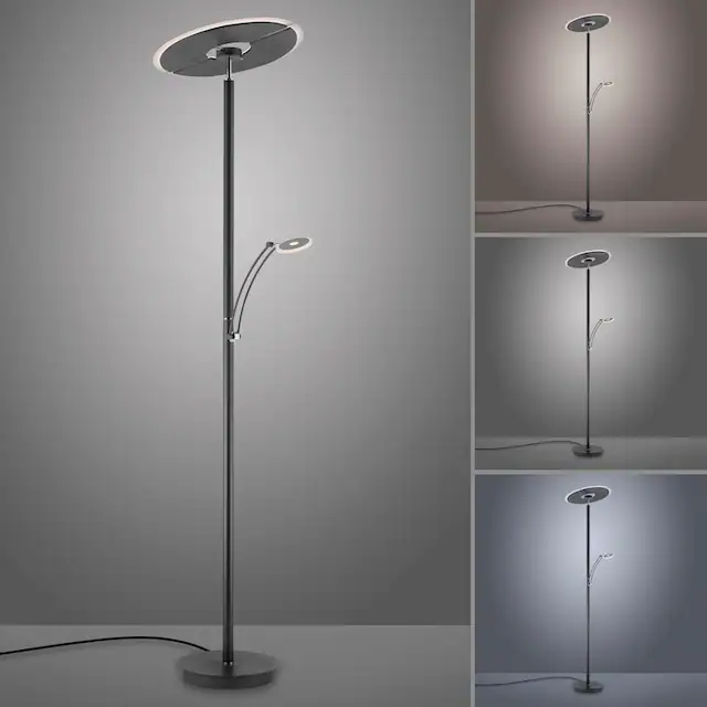 Paul Neuhaus Stehlampe »ARTUR«, 2 flammig, Leuchtmittel LED-Board | LED fest integriert, CCT-tunable white, dimmbar über Tastdimmer