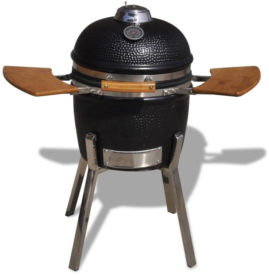 vidaXL Kamado Barbecue Grill Smoker Ceramic 81 cm black