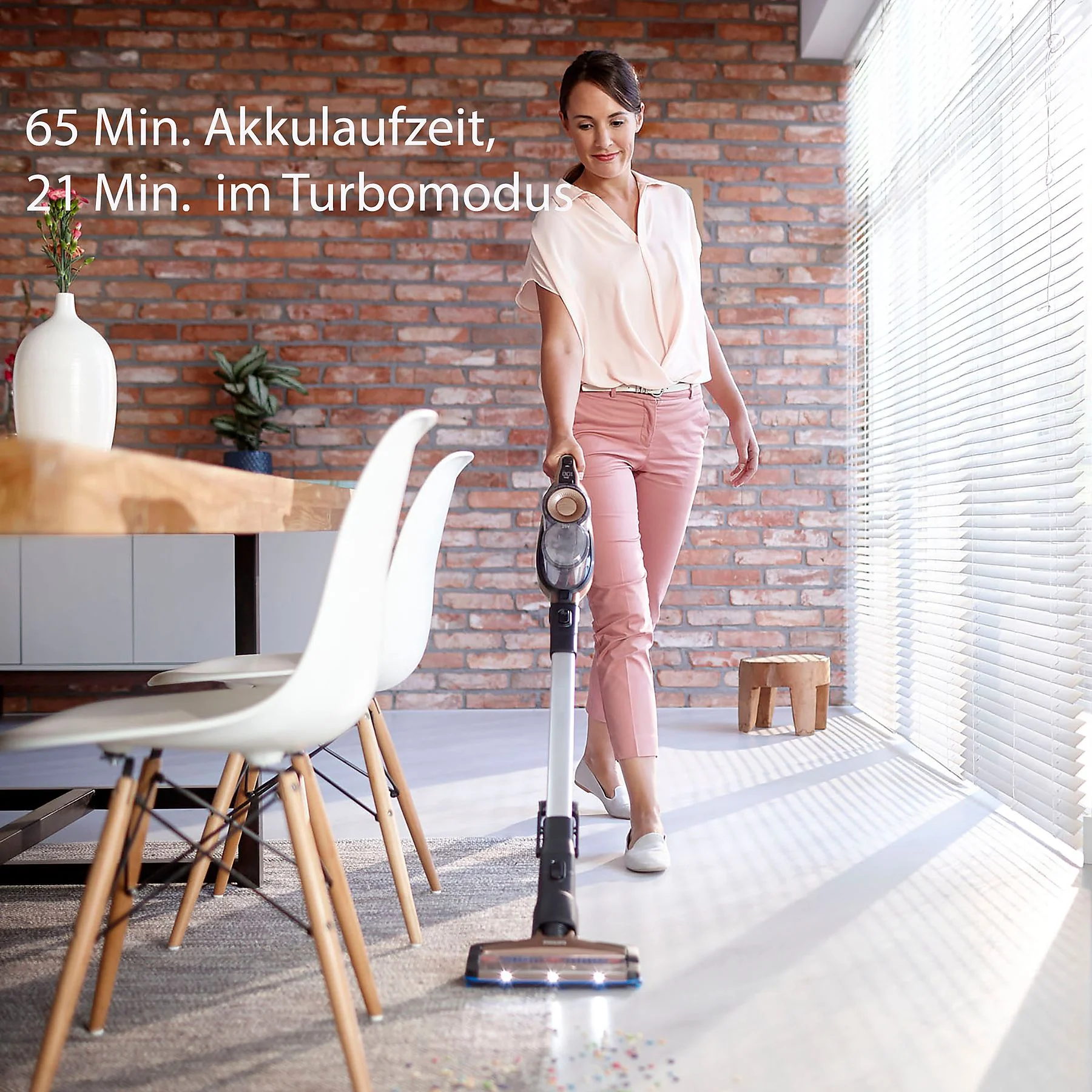 PHILIPS FC6826/01 Speedpro Laufzeit bis zu 65 Min., kabellos, Akkusauger, Stielsauger, Akkubetrieb, 25,2 Volt