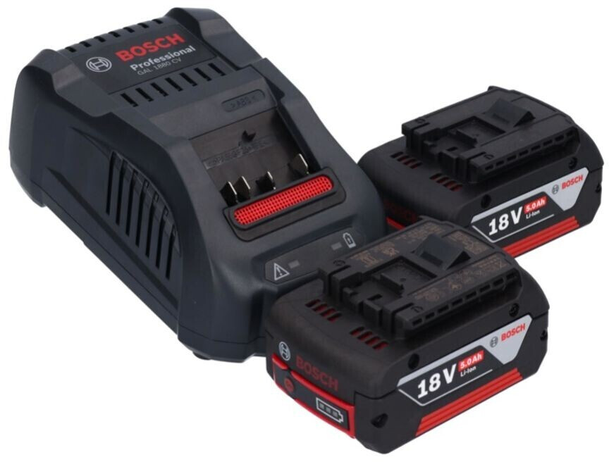 Bosch GBL 18V-750 mit 2 Akkus 5,0 Ah und Ladegerät