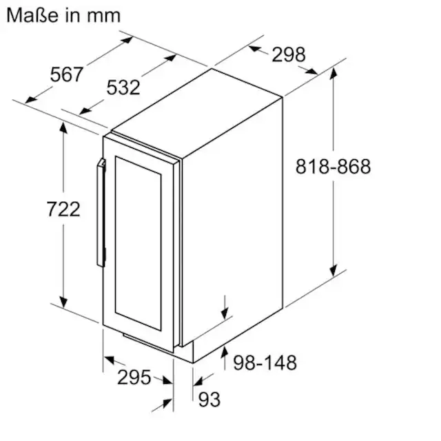 NEFF Weinkühlschrank »KU9202HF0«, für 21 St. Standardflaschen á 075l