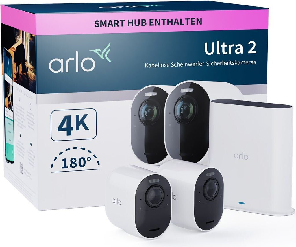 Arlo Ultra 2 Spotlight 4K + 2 Kameras (VMS5240-200EUS)