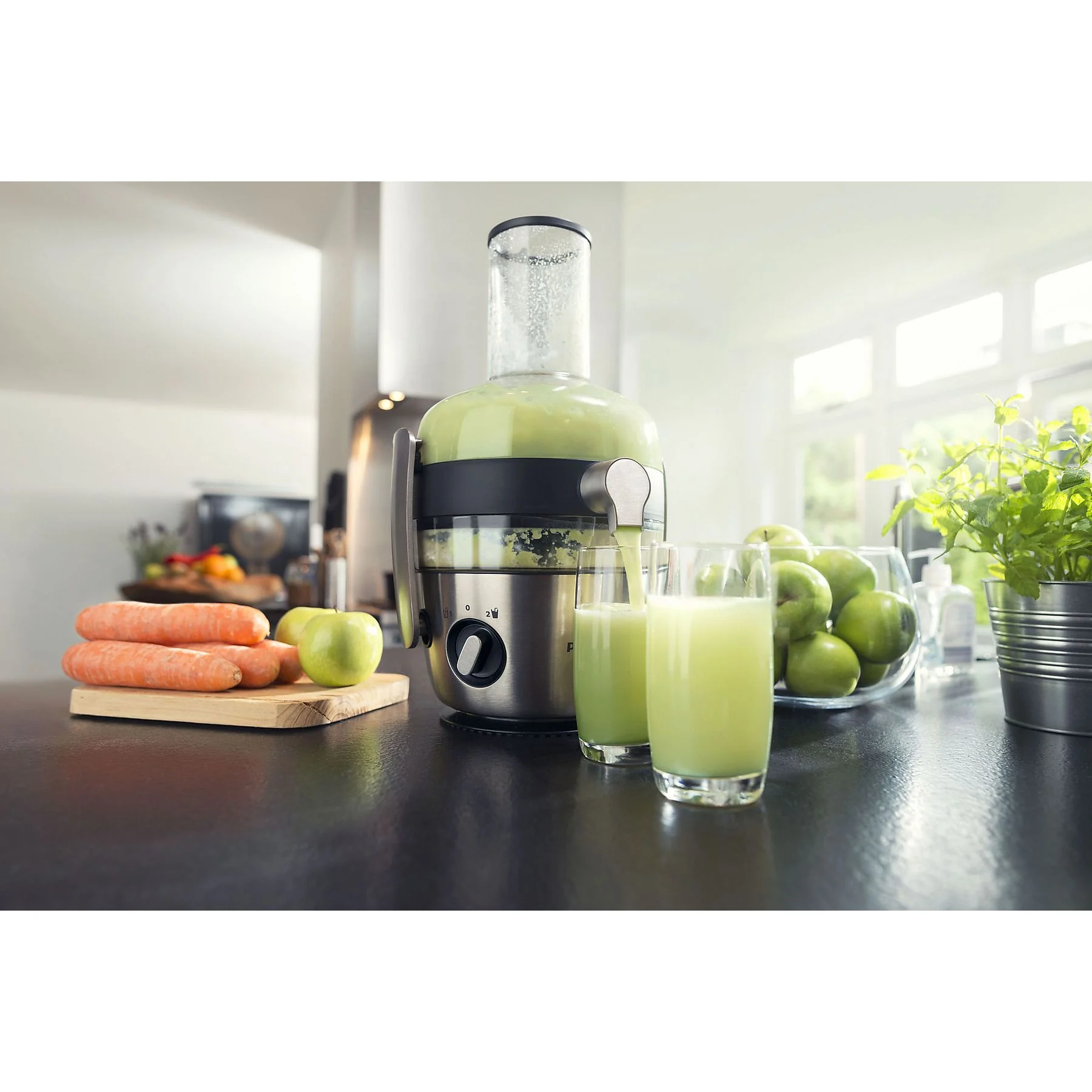 PHILIPS HR1921/20 Avance Collection 1L, QuickClean, XXL-Einfüllöffnung, Entsafter 1100 Watt, Edelstahl gebürstet