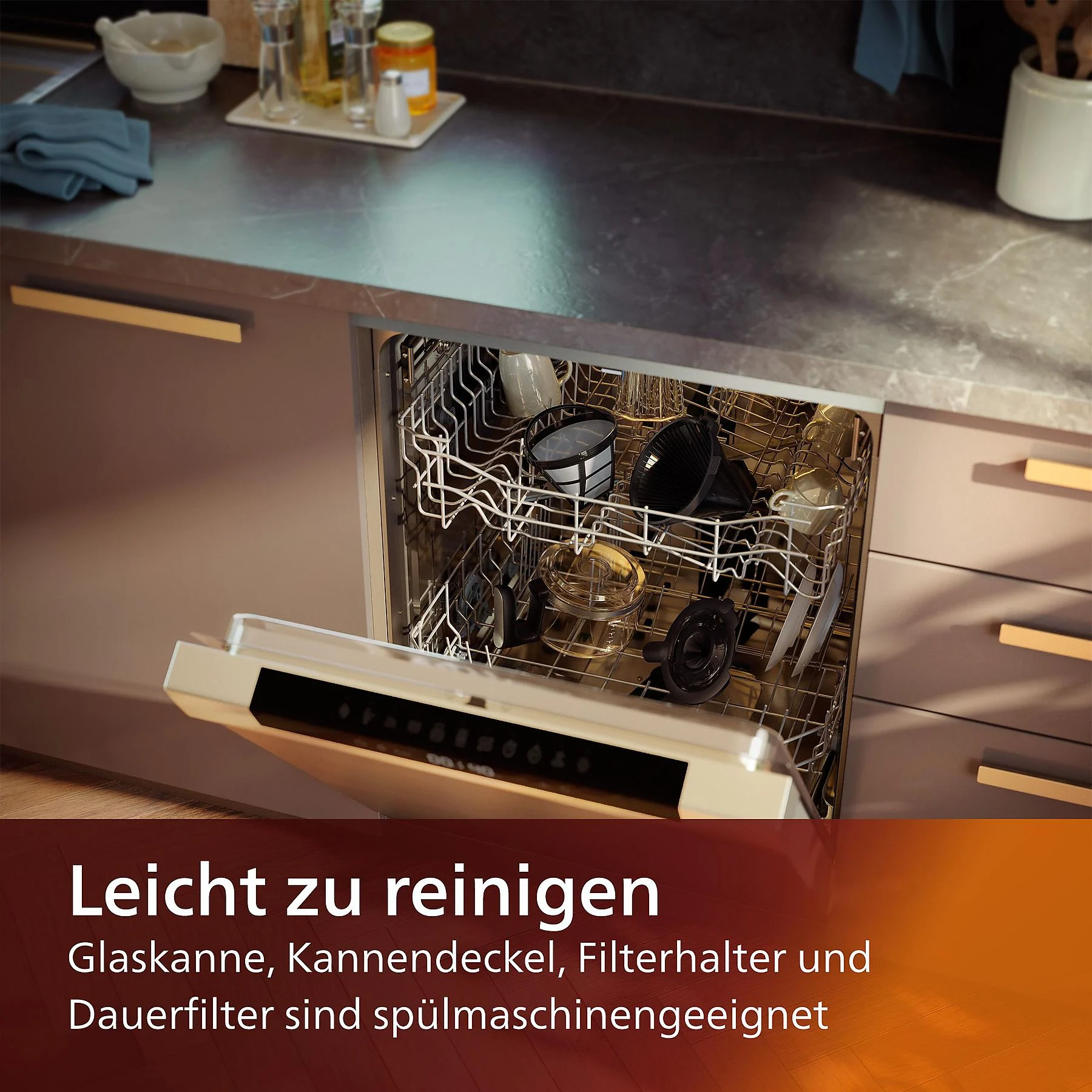 PHILIPS HD7900/50 All-in-1 Brew, mit Mahlwerk, Smart Dosierung und Duo-Kaffeebohnenbehälter, inkl. Permanentfilter und Dosierlöffel Kaffeemaschine Schwarz/Silber