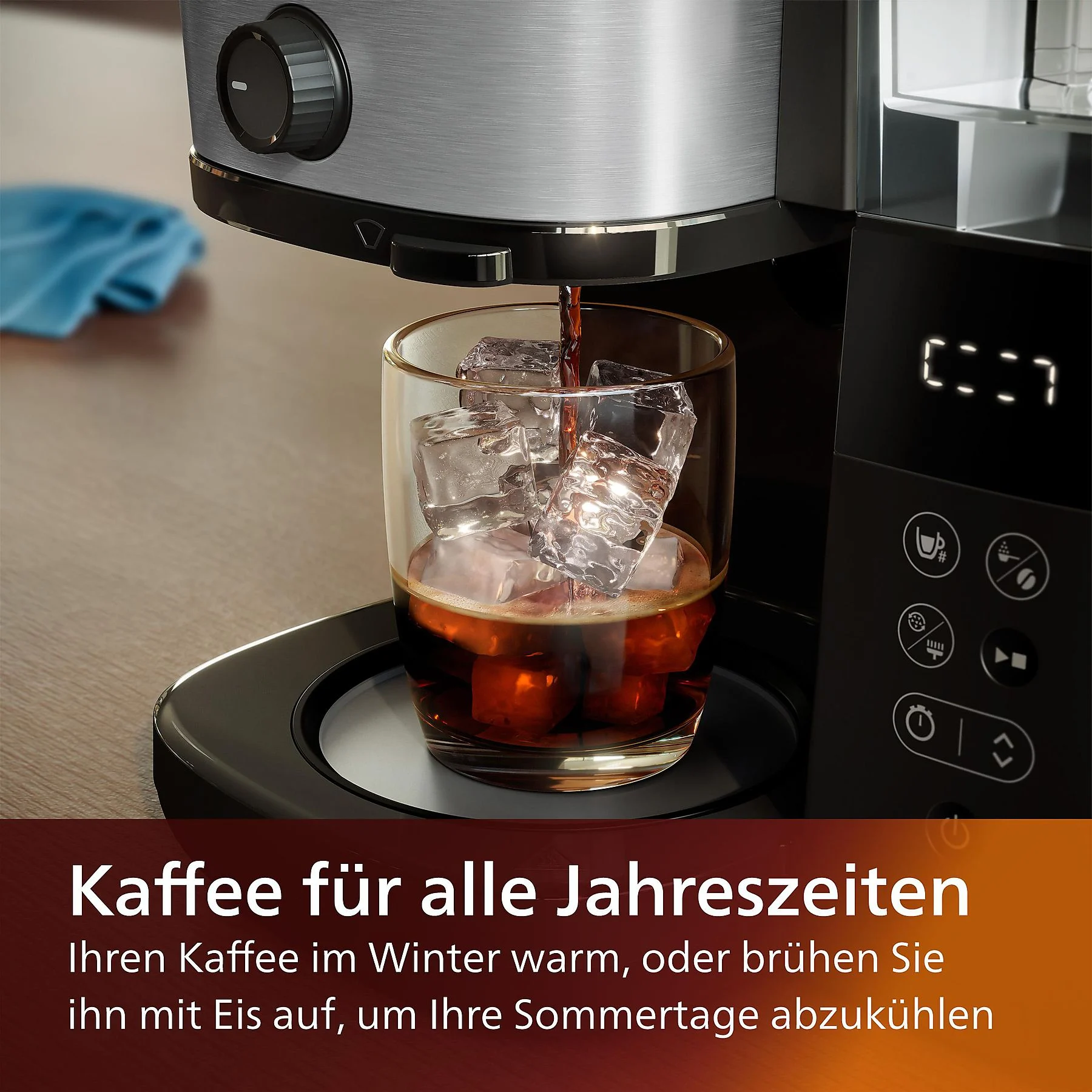 PHILIPS HD7900/50 All-in-1 Brew, mit Mahlwerk, Smart Dosierung und Duo-Kaffeebohnenbehälter, inkl. Permanentfilter und Dosierlöffel Kaffeemaschine Schwarz/Silber