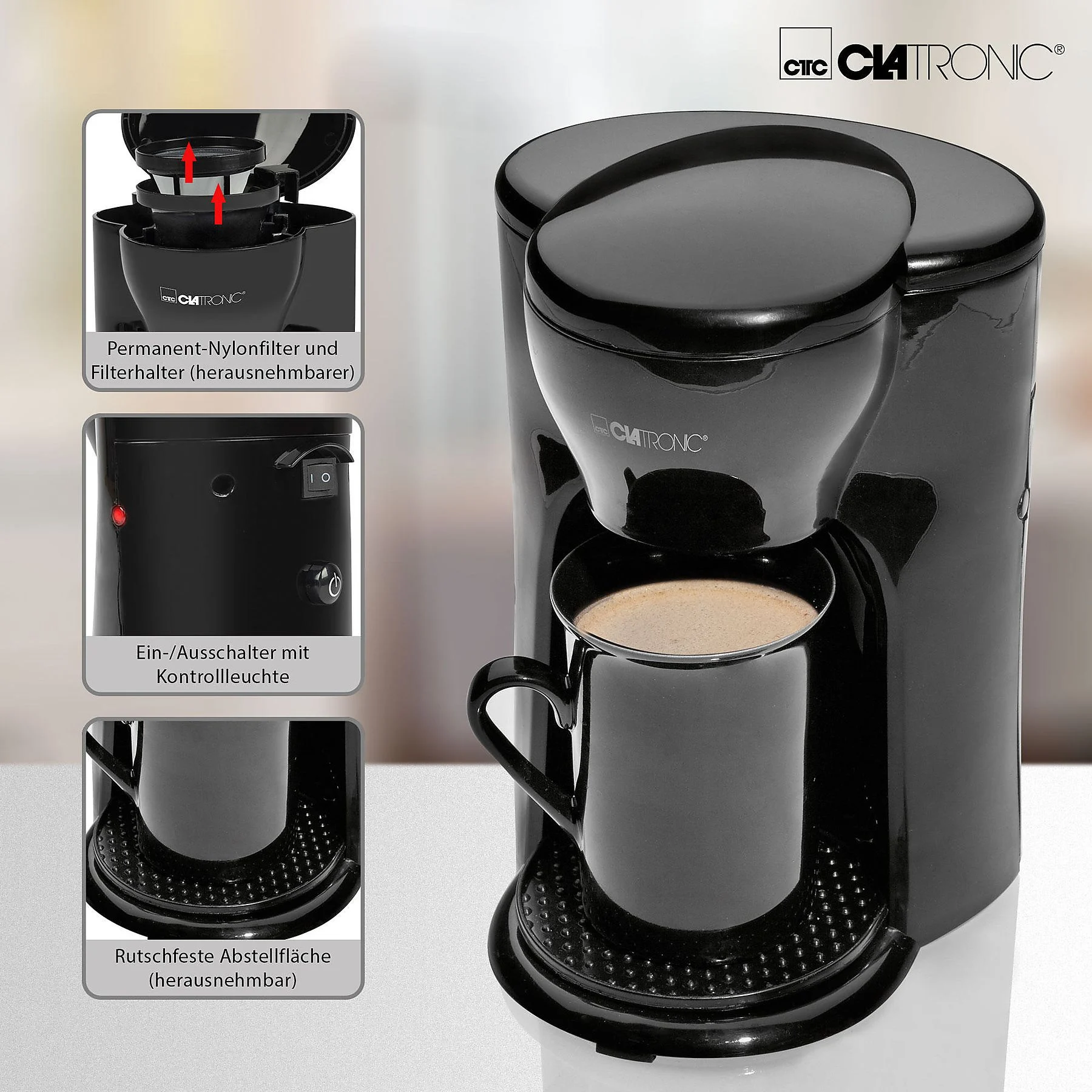 CLATRONIC KA 3356 Kaffeemaschine Schwarz