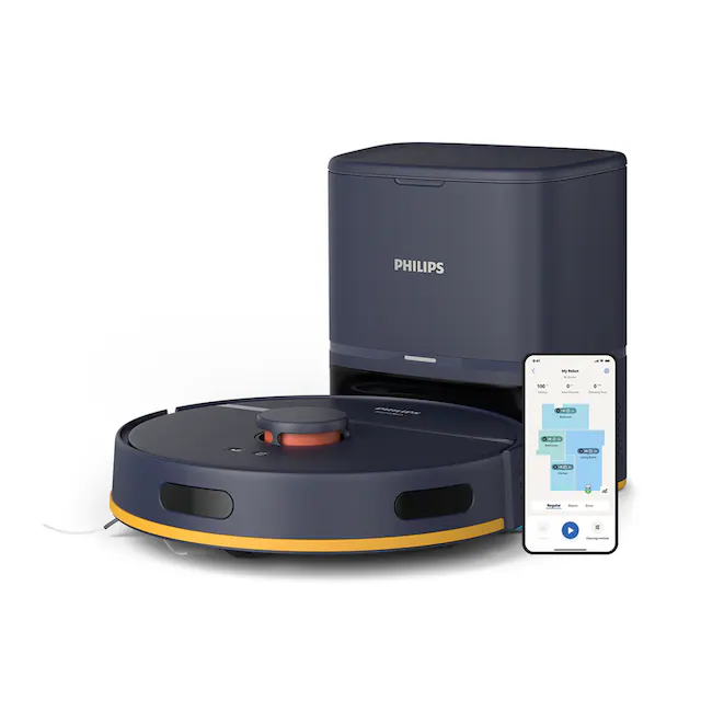 Philips Saugroboter »mit Wischfunktion XU2100/10 2000 Series, mit Teppich-Boost Funktion«, LDS-Radarnavigationssystem, HomeRun App, inkl. Entleerungsstation