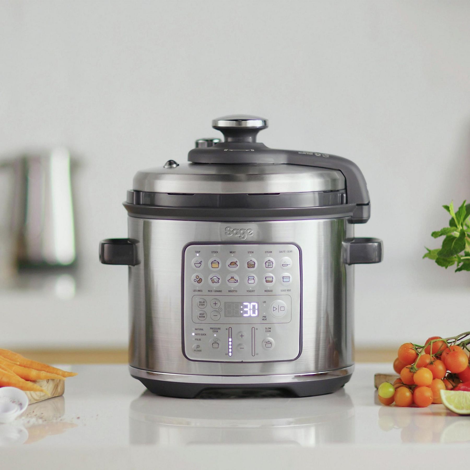 SAGE SPR680BSS2EEU1 THE FAST SLOW GO EDELSTAHL Multikocher Gebürsteter Edelstahl (1100 Watt)