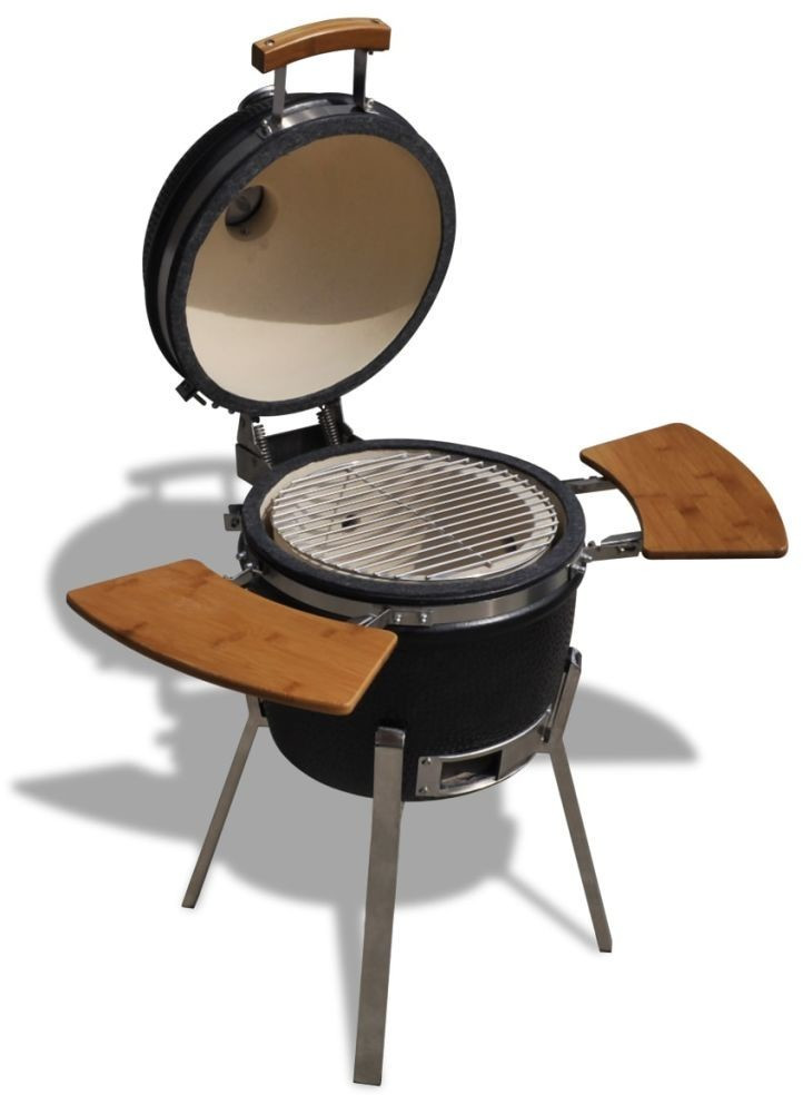 vidaXL Kamado Barbecue Grill Smoker Ceramic 81 cm black