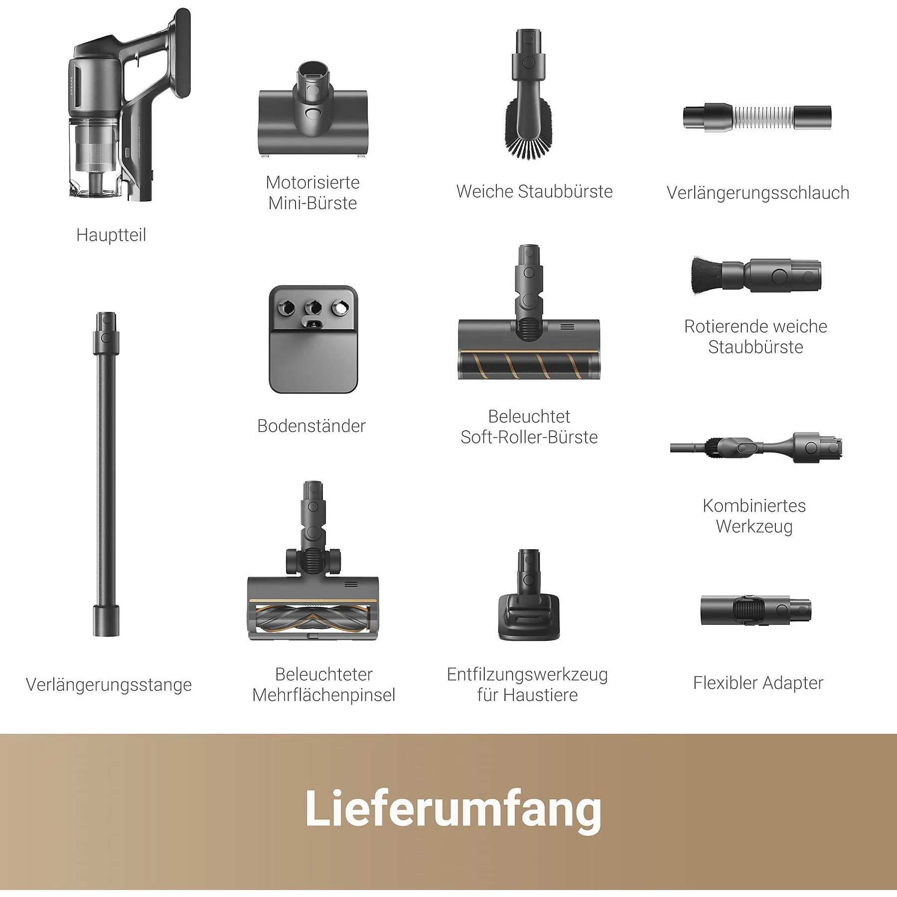DREAME Z30 Stielsauger, Akkubetrieb, 29,6 Volt