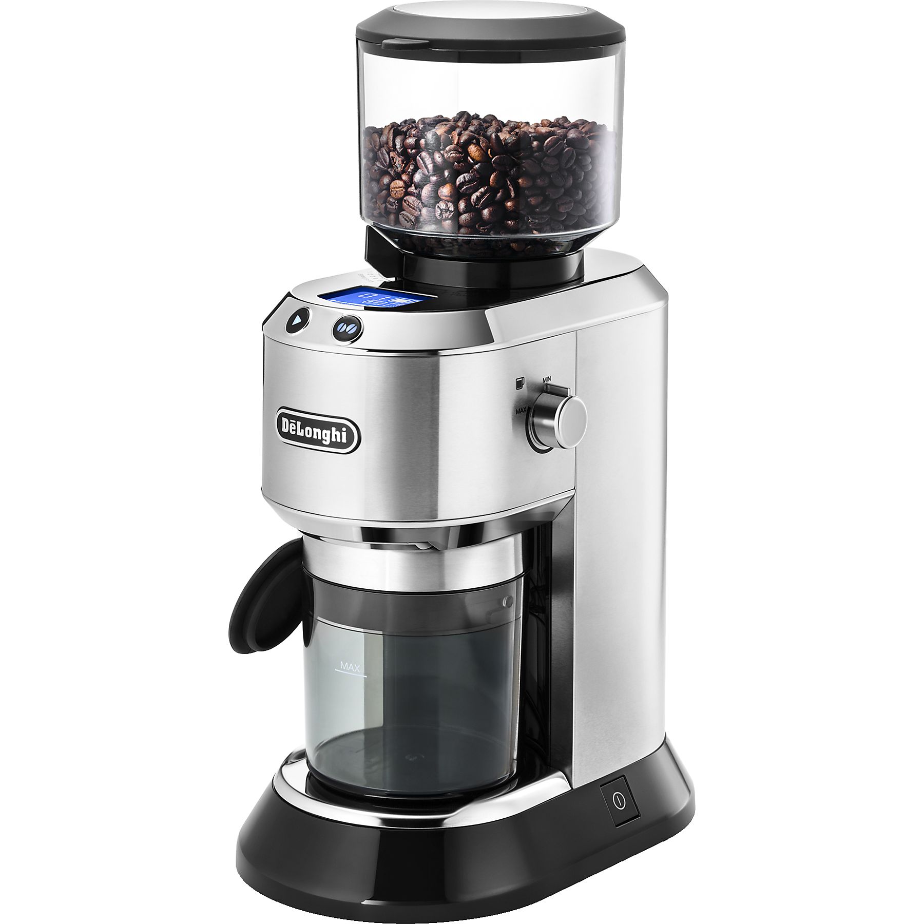 DELONGHI Dedica Style ECKG 6821.M - Barista Bundle aus Espresso Siebträger und Kaffeemühle 18 Mahlgrade, Espressomaschine Silber