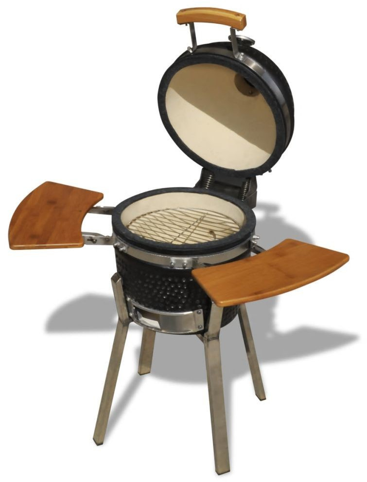 vidaXL Kamado Barbecue Grill Smoker Ceramic 76 cm black