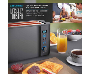 Arendo Frukost Langschlitz 4 Scheiben grau