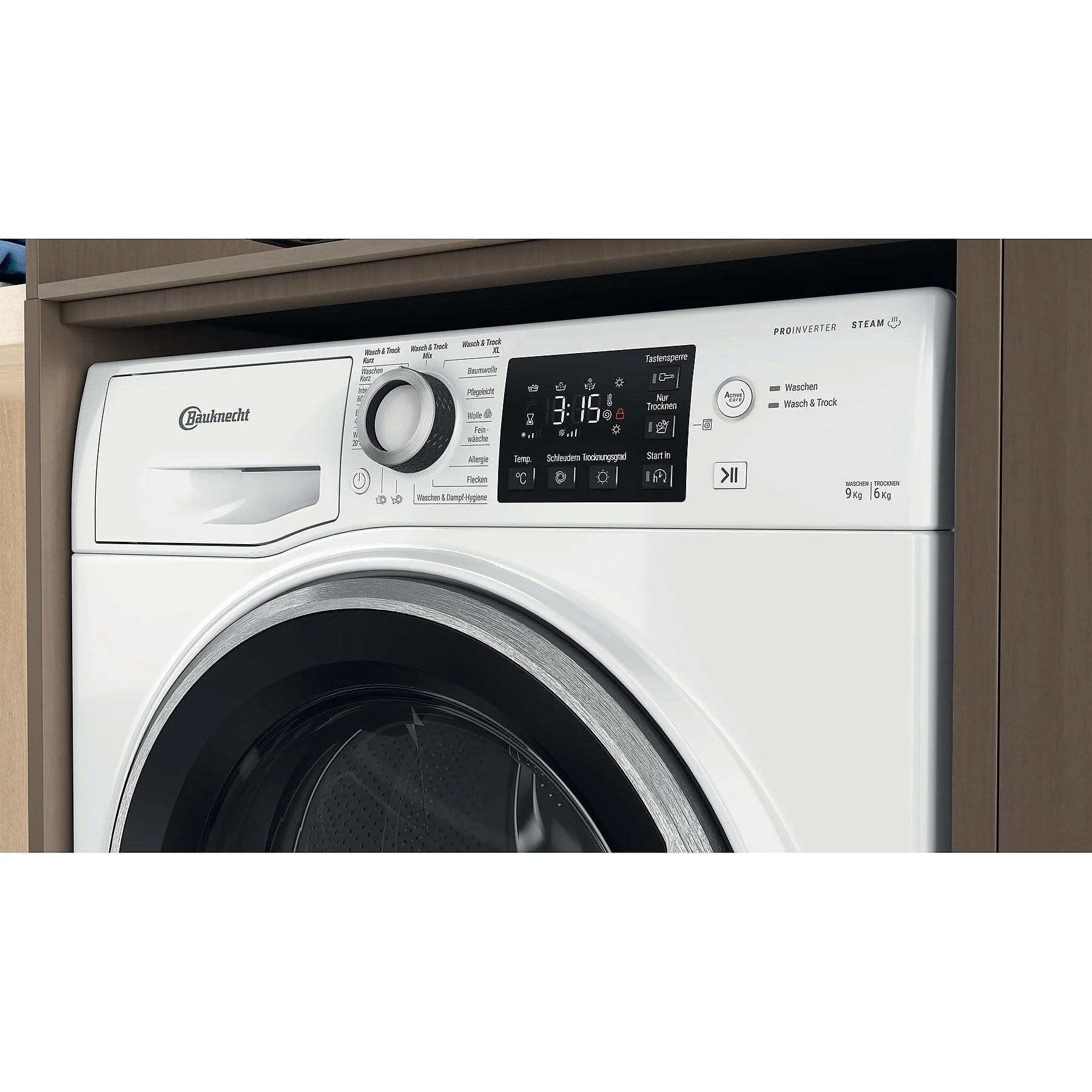 BAUKNECHT WATK Sense 96 41 N Waschtrockner (9 kg / 6 kg, 1351 U/Min.)