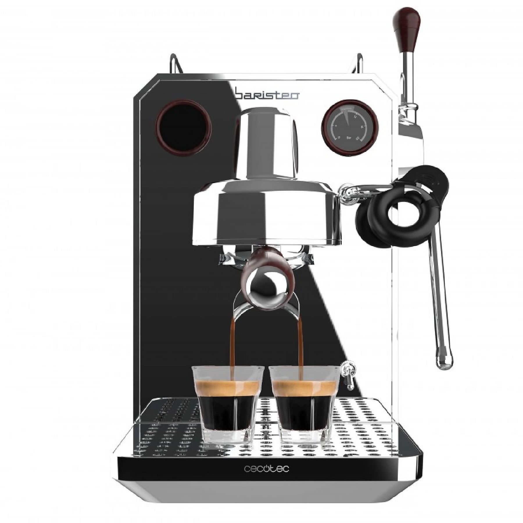 CECOTEC Baristeo Intima: Stilvolle schwarze Kaffeemaschine für Dein Zuhause Espressomaschine Edelstahl