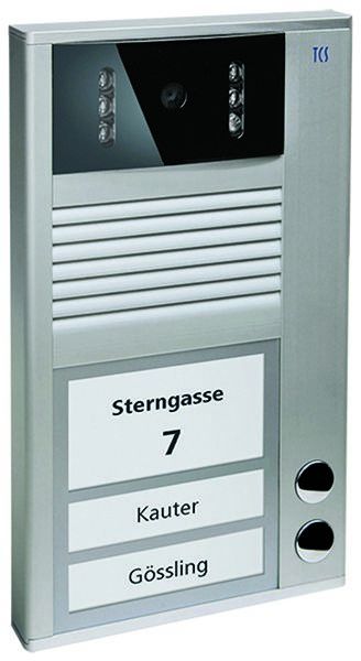 TCS PVC1420-0010 Video-Sprechanlagen-Set Aufputz für 2 WE