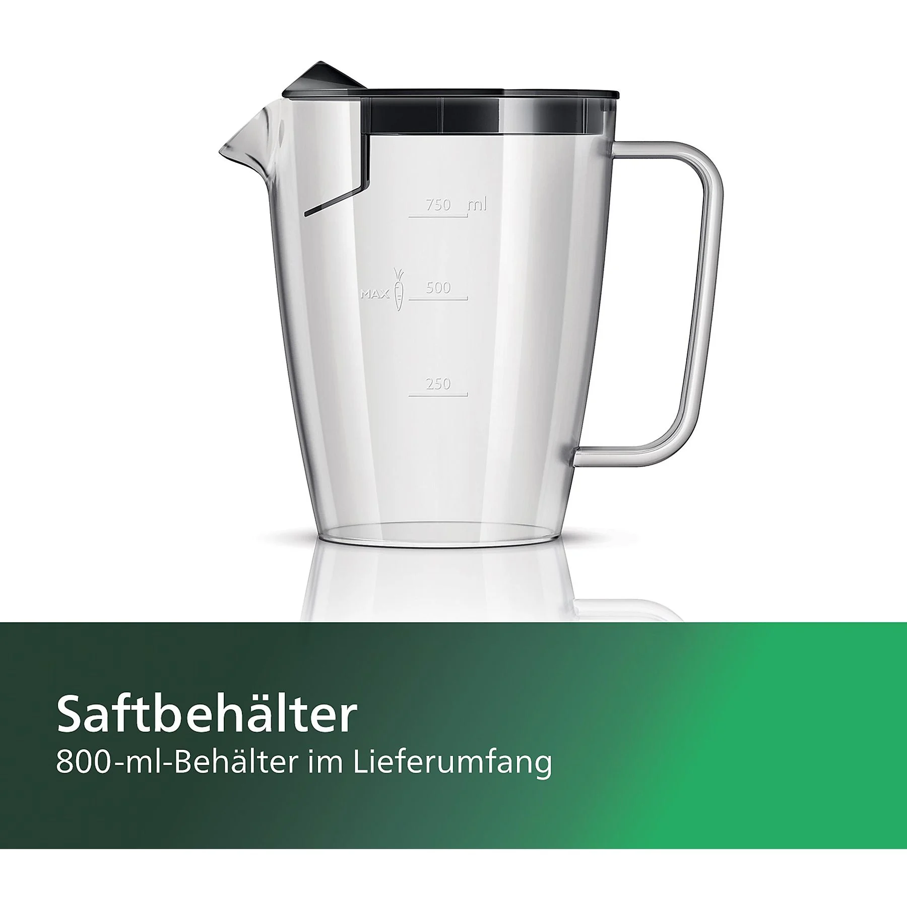 PHILIPS HR1856/70 Viva Collection 0.8L, QuickClean, XL-Einfüllöffnung, Entsafter 800 Watt, Schwarz