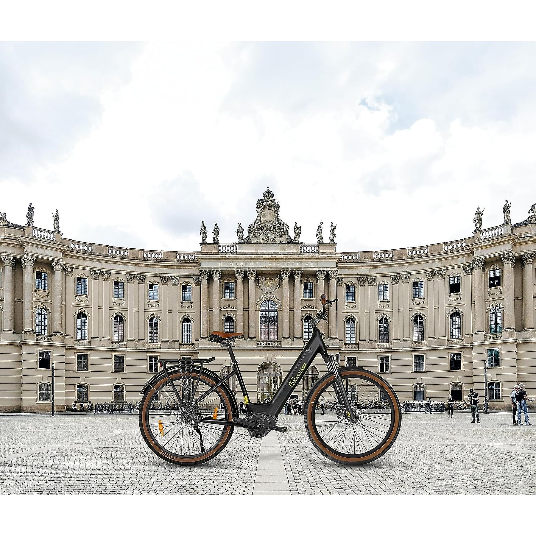 Sachsenrad E-SUV CityBike C5R 27,5 "E-Bike Electric MTB mit DiebstahlschaLerung, Gürtelantrieb, Alarm E-Bike Schwarz