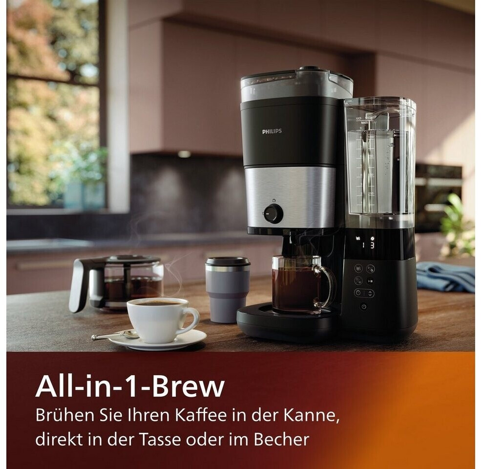 Philips Kaffeemaschine Grind Brew All-in-1 HD7888