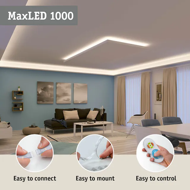 Paulmann LED-Streifen »MaxLED 1000 LED Strip Full-Line COB 2,5m«, Farbwechsler, Farbsteuerung
