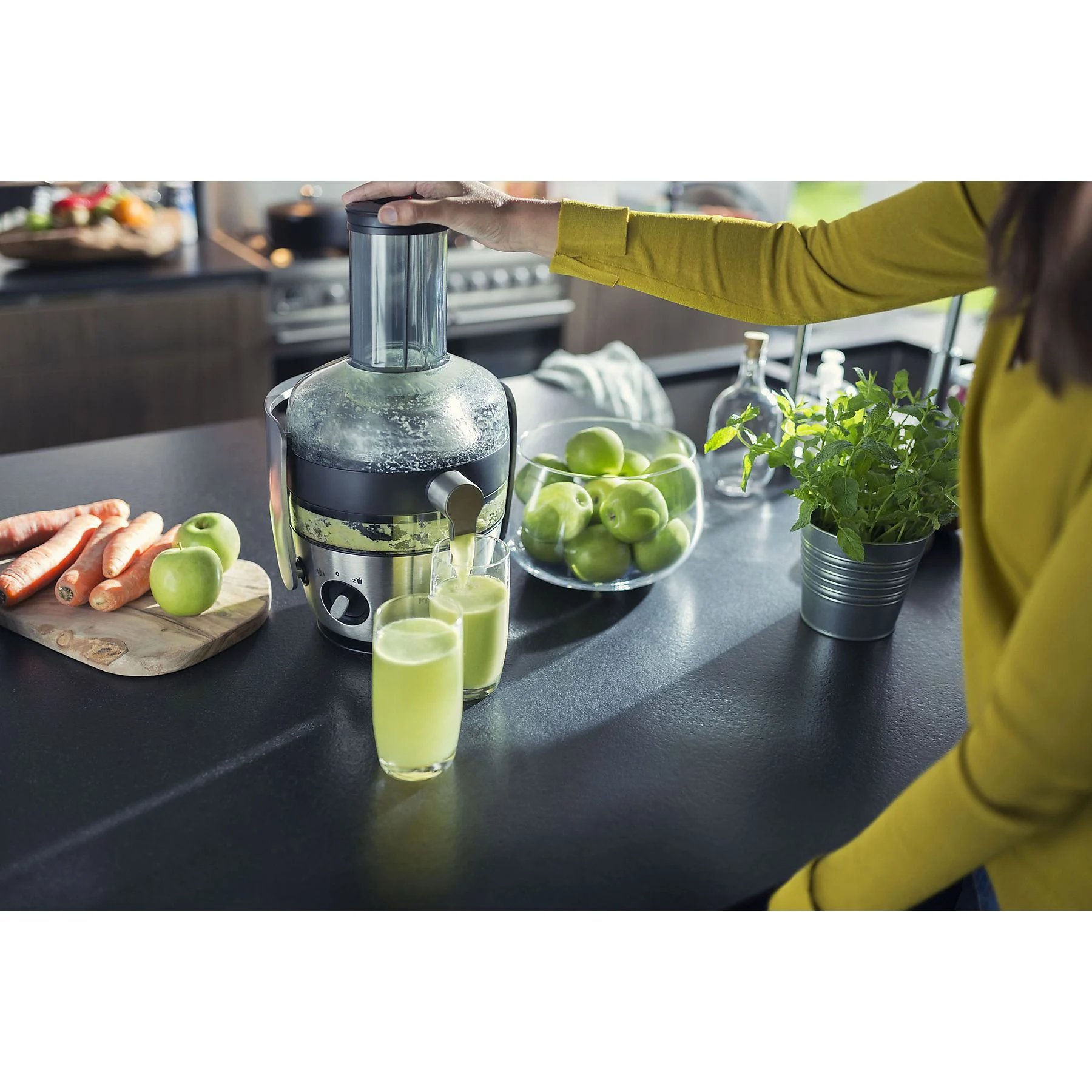 PHILIPS HR1921/20 Avance Collection 1L, QuickClean, XXL-Einfüllöffnung, Entsafter 1100 Watt, Edelstahl gebürstet
