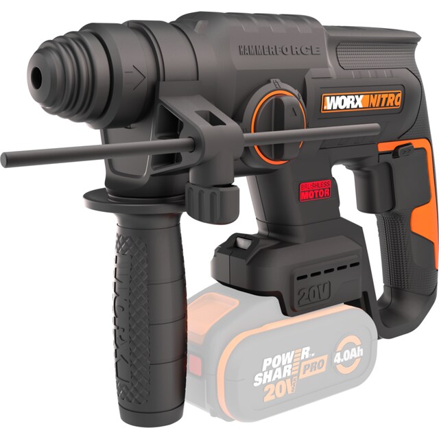 Worx Akku-Bohrhammer »NITRO WX381.9«, Brushless-Motor, variable Drehzahlsteuerung, ohne Akku & Ladegerät