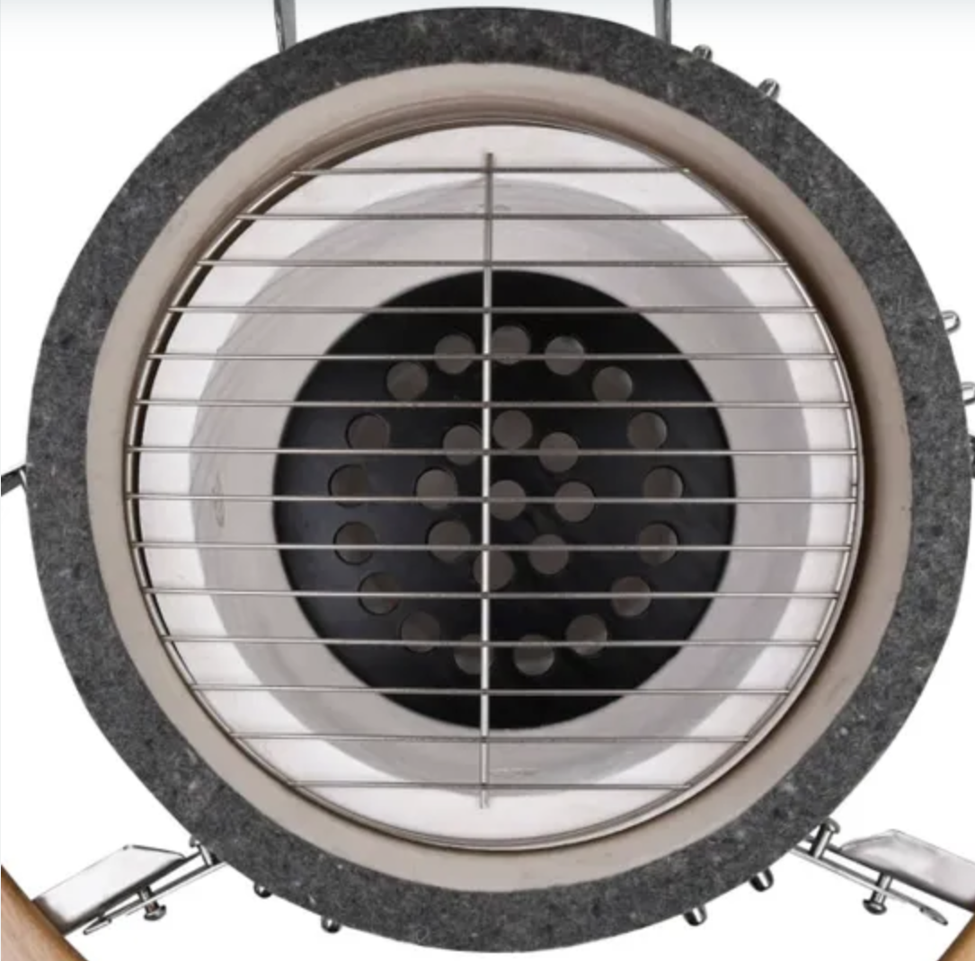 vidaXL Kamado Barbecue Grill Smoker Ceramic 76 cm black