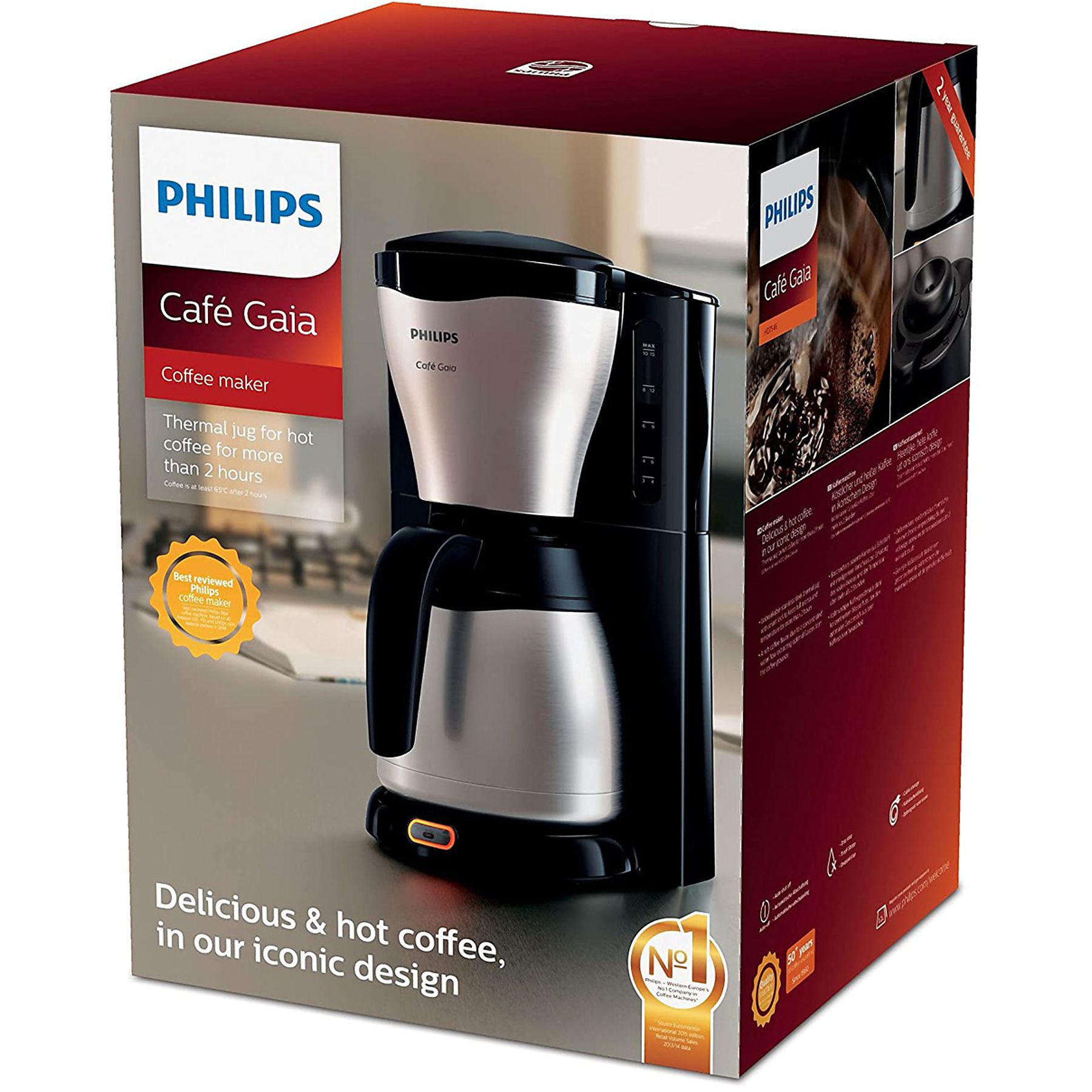PHILIPS HD7548/20 Filterkaffeemaschine Schwarz