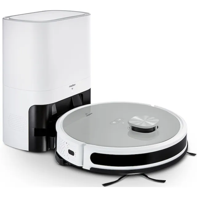 Medion® Saugroboter »mit Wischfunktion X21 SW+ (MD 11500), Lasernavigation,«, App- und Sprachsteuerung, raumspezifische Reinigung, Verbotszonen