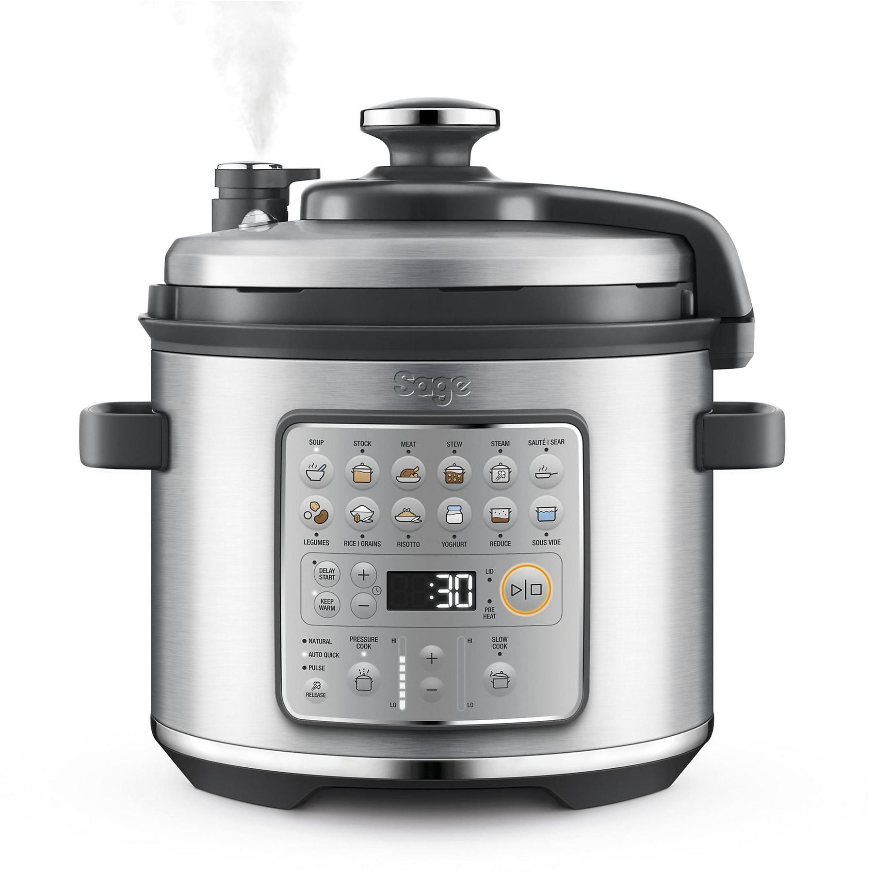 SAGE SPR680BSS2EEU1 THE FAST SLOW GO EDELSTAHL Multikocher Gebürsteter Edelstahl (1100 Watt)