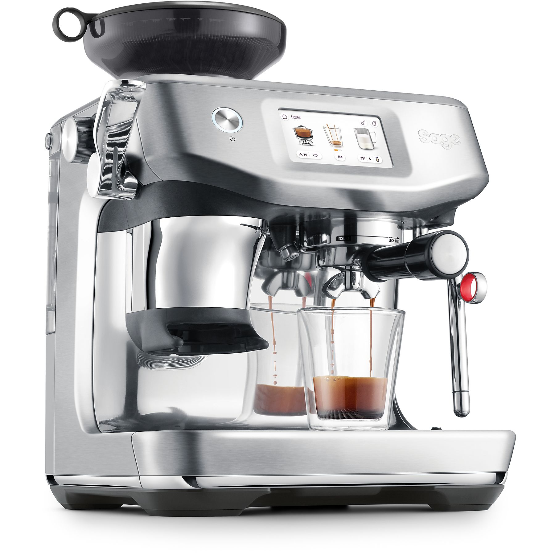 SAGE SES881BSS4FEU1 the Barista Touch™ Impress Espressomaschine Gebürstetes Edelstahlgrau