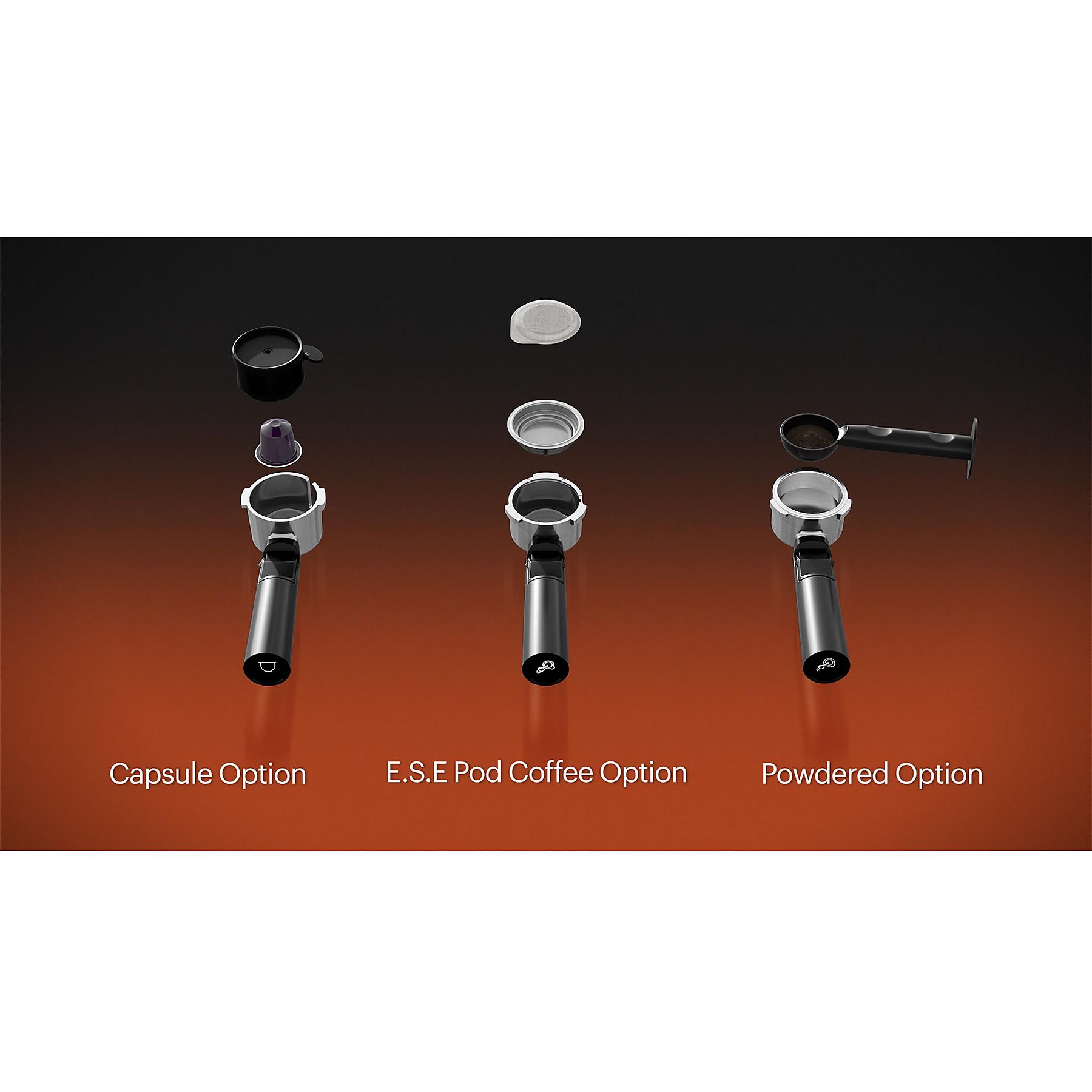 GRUNDIG KSM 6430 Espressomaschine Dark Inox/Schwarz