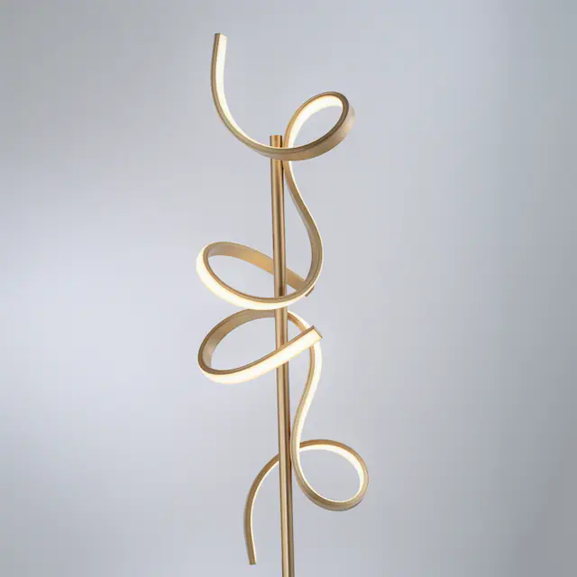 JUST LIGHT Stehlampe »CURLS«, 2 flammig, Leuchtmittel LED-Board | LED fest integriert, LED, dimmbar über Schnurdimmer