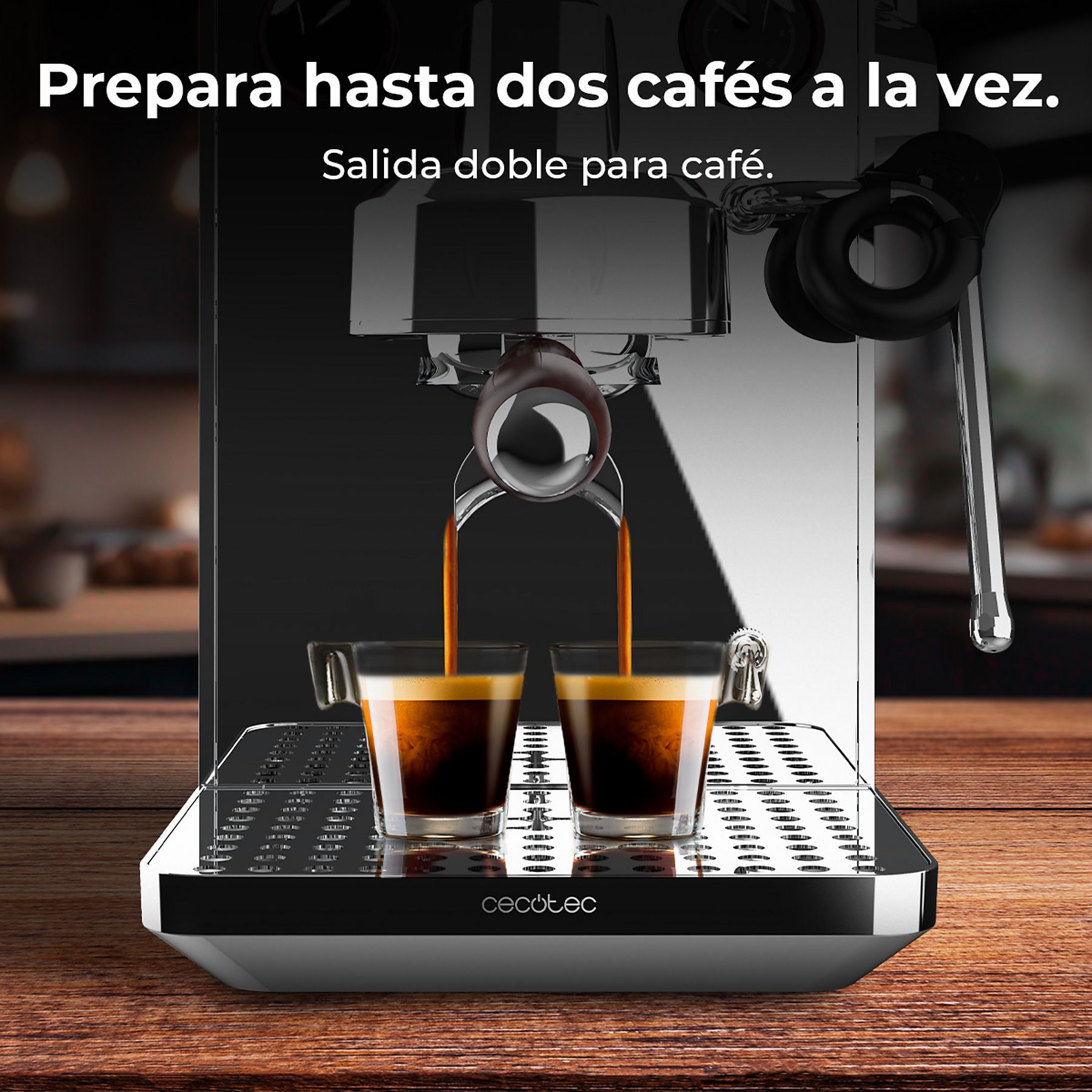 CECOTEC Baristeo Intima: Stilvolle schwarze Kaffeemaschine für Dein Zuhause Espressomaschine Edelstahl