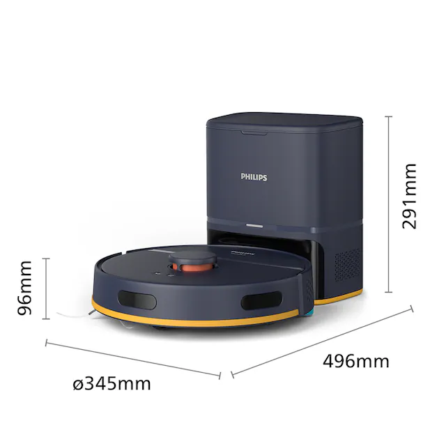 Philips Saugroboter »mit Wischfunktion XU2100/10 2000 Series, mit Teppich-Boost Funktion«, LDS-Radarnavigationssystem, HomeRun App, inkl. Entleerungsstation