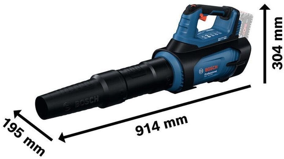 Bosch Laubbläser Akku 18V - GBL 18V-800 - Professional Gebläse + Aufsätze