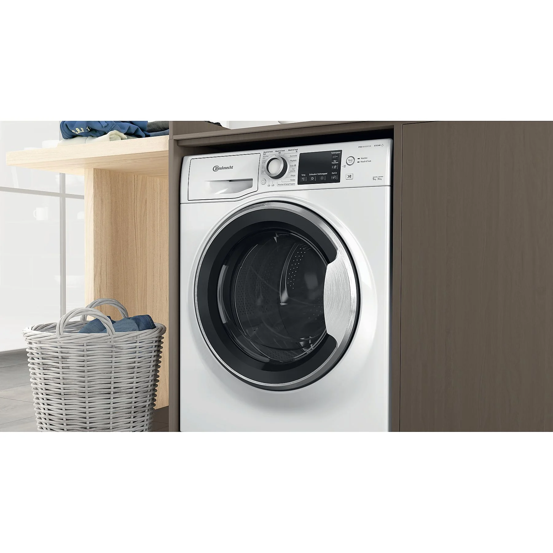 BAUKNECHT WATK Sense 96 41 N Waschtrockner (9 kg / 6 kg, 1351 U/Min.)