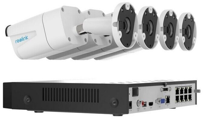 reolink RLC-810A 4K POE 8 Kameras + 2 TB Festplatte