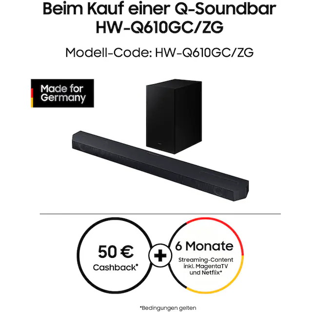 Samsung Soundbar »HW-Q610GC«, 3.1.2-Kanal Sound System,Dolby Atmos & DTS:X,Adaptive Sound