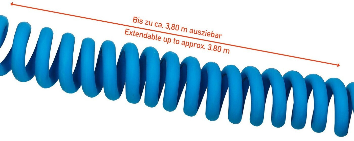 Kabelmeister E-Auto-Ladekabel Mode 3 Typ 2 Stecker an Buchse 3-phasig 32 A 22 kW Spiralkabel blau 5m (EVC04-050B)