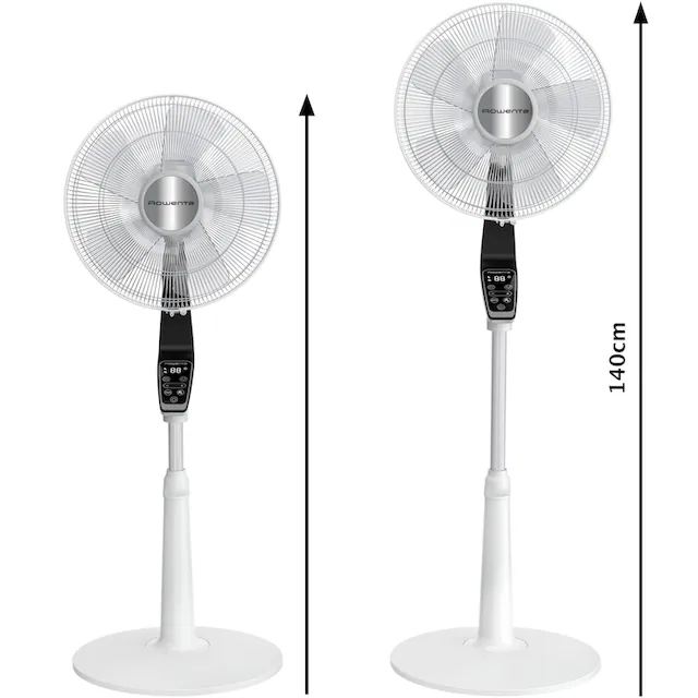 Rowenta Standventilator »VU5690 Turbo Silence Extreme«, 40 cm Durchmesser, 32 dB(A), 14 Geschwindigkeiten, Fernbedienung, digitaler 12 h Timer