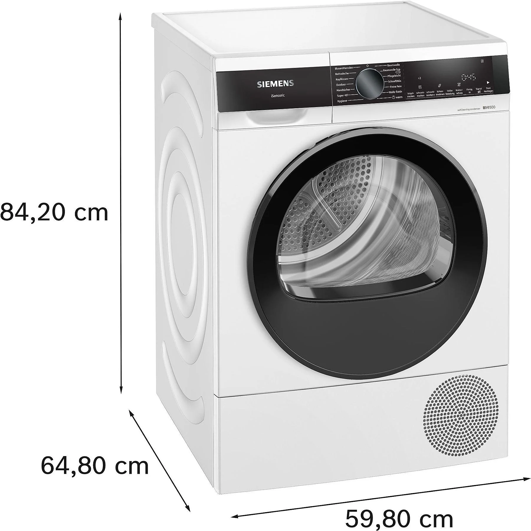 SIEMENS WQ45G2D00 Wärmepumpentrockner iQ500 (9,0 kg, Weiß)