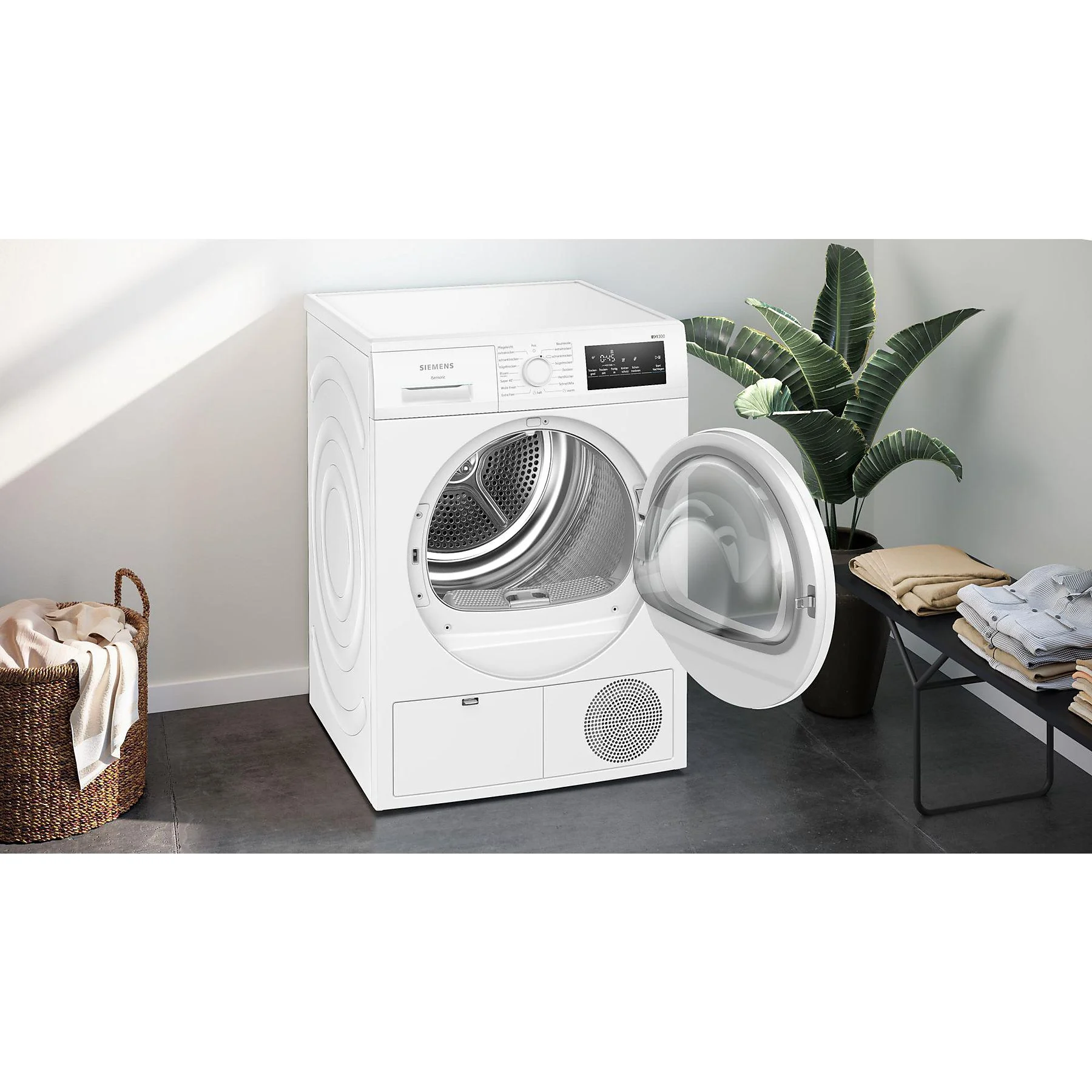 SIEMENS WT45HVA3 Wärmepumpentrockner iQ300 (8 kg, Weiß)